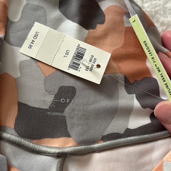 Aerie Offline Real Me 7/8 Leggings High Rise Crossover Size Large NWT - Picture 3 of 3